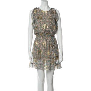 THE KOOPLES Floral Patterned Silk Mini Dress, size 1